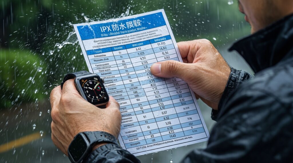 กันน้ำกันเหงื่อมาตรฐาน IPX คืออะไร: เลือกหูฟังออกกำลังกายให้เหมาะกับไลฟ์สไตล์ - иллюстрация