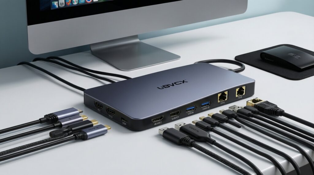 จัดอันดับอุปกรณ์เสริมสำหรับ Mac ที่ช่วยทำงานเร็วขึ้น: ฮับ, SSD พกพา, คีย์บอร์ด/เมาส์ - иллюстрация