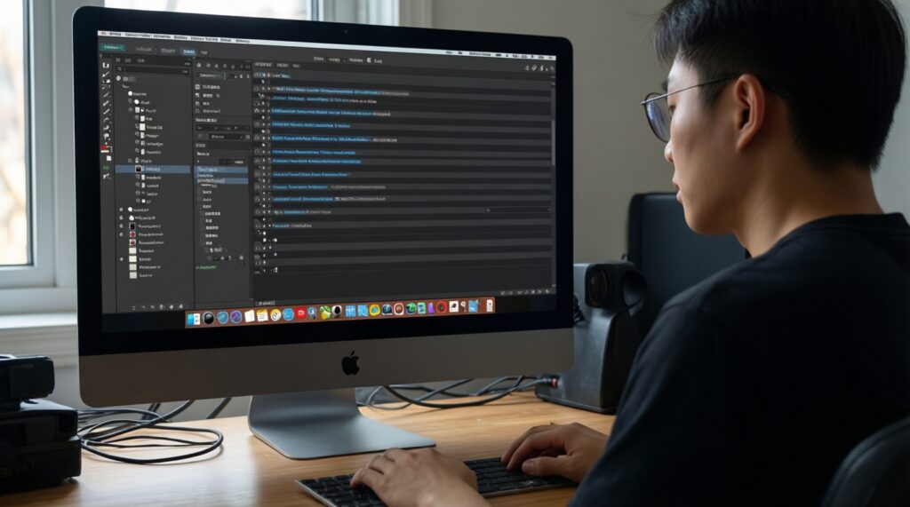 -จอพกพา 4K vs 2K สำหรับ MacBook: คุ้มไหมสำหรับงานภาพ/โค้ด/เอกสาร - иллюстрация