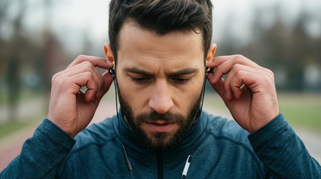 -หูฟังกีฬาที่เหมาะกับการวิ่ง: In‑ear, Earhook, Open‑ear แบบไหนอยู่หูสุด - иллюстрация